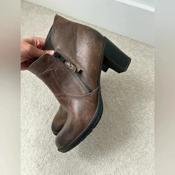 Palladium PLDM Womens Size 39 US Heeled Booties Boots Brown Leather - Picture 7 of 13